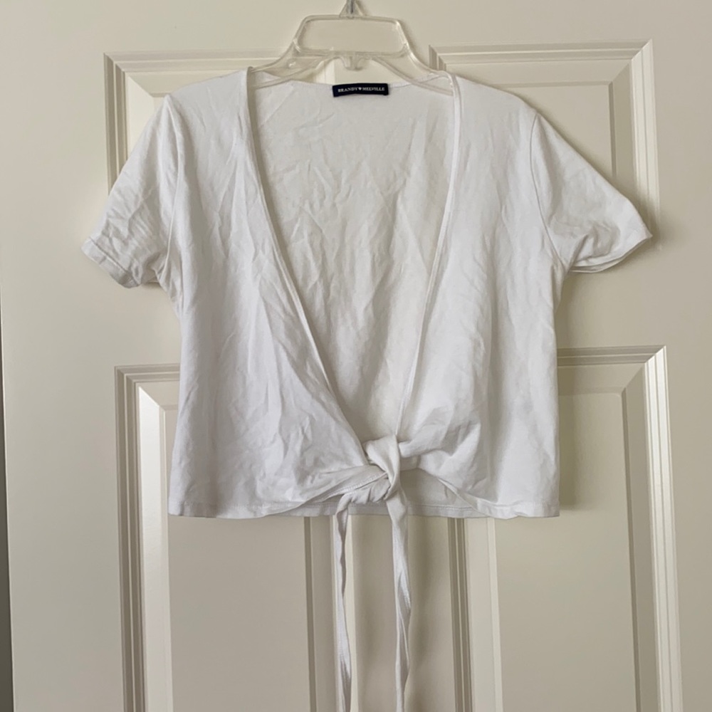 Brandy melville tie wrap crop top